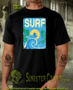 Surf t-shirt surfing surfer Hawaiian Hawaii distressed style Sizes Small to 7XL - Picture 1 of 4