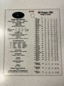Placa conmemorativa de plexiglás Brisbane Lions FC Premiers 2001 edición limitada 23/100 rara - Imagen 1 de 5