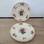 SARREGUEMINES - 4 ASSIETTES PLATES EN FAÏENCE Modèle AGRESTE