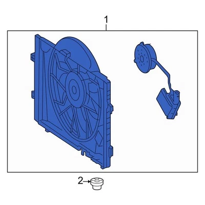 For Mercedes-Benz C350 2006-2009 Mercedes-Benz Engine Cooling Fan Assembly Foto 1 de 4