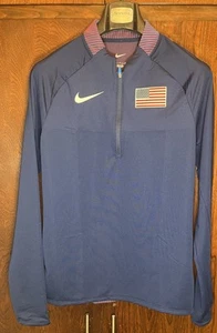 Nike USA Team Running Pro Elite Made In USA 1/2 Zip Pullover Men’s S AO8721-492 - Picture 1 of 5