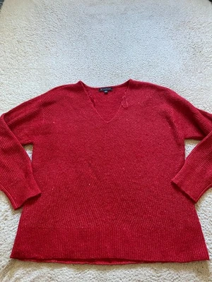 Suéter Pullover Rojo Manga Larga Brillo International Concepts Mujer Talla XL Foto 1 de 4