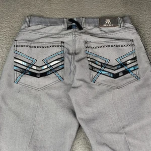 Vintage Red Ape Jeans Mens 34x29 Gray Relaxed Fit Denim Y2K - Picture 1 of 13