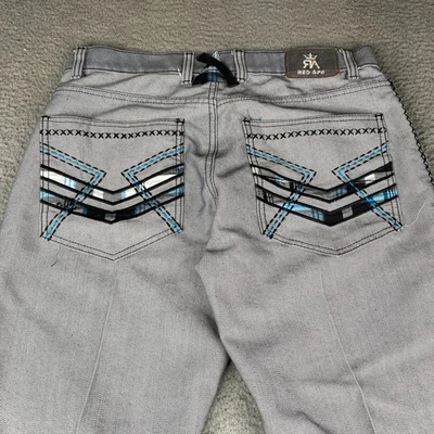 Vintage Red Ape Jeans Mens 34x29 Gray Relaxed Fit Denim Y2K - Image 1 of 4