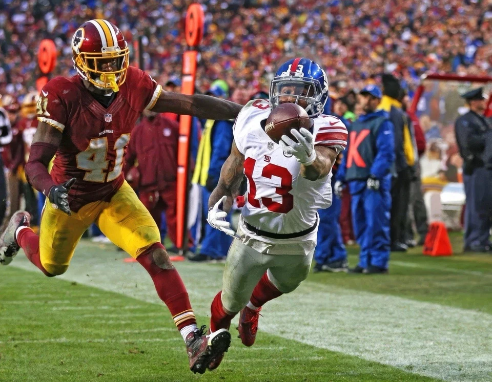 Impresión fotográfica brillante Odell Beckham Jr. #13 Giants NFL 8x10 fútbol americano de Nueva York Foto 1 de 1