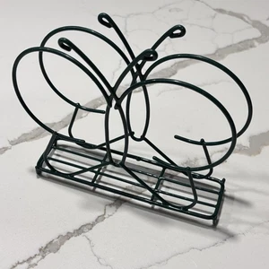 Serviettenhalter Schmetterling grün metallbeschichtet - Bild 1 von 11