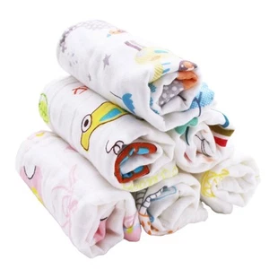 Six-layer Washed Gauze Towel Cotton Handkerchiefs Hankies for New Born Bathing - Picture 1 of 8