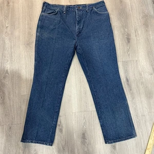 Jeans Rustler uomo 42x30 blu vintage gamba dritta denim pesante made in USA - Foto 1 di 6