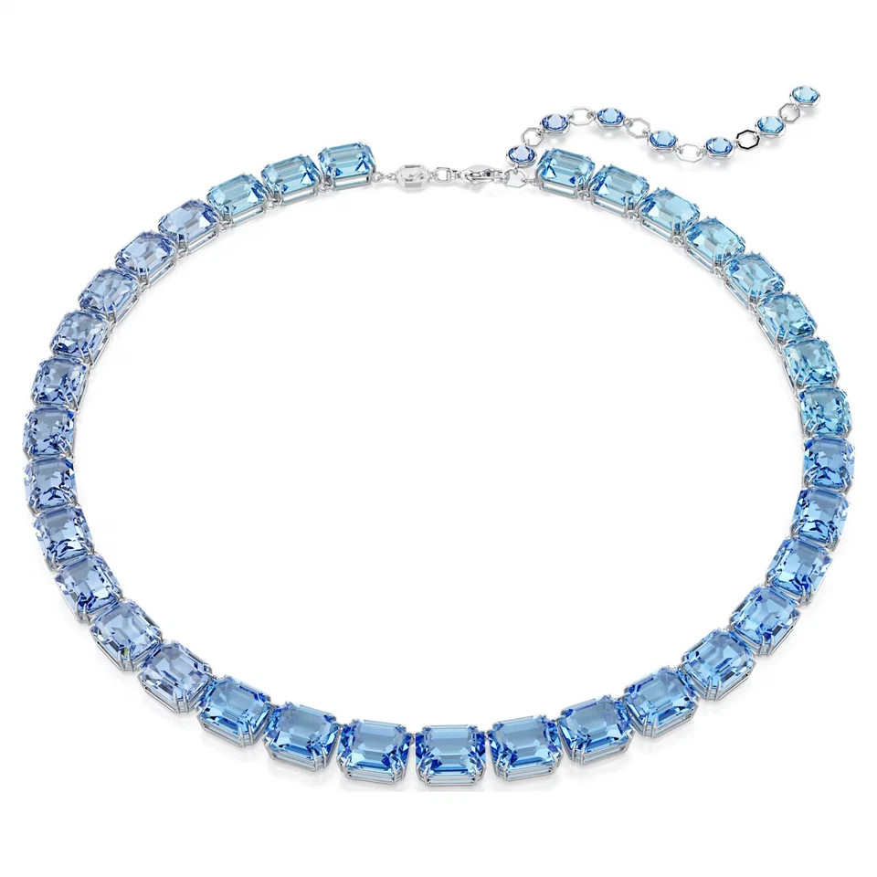 100 Authentic SWAROVSKI Blue Crystal Statement Millenia Necklace 5694136