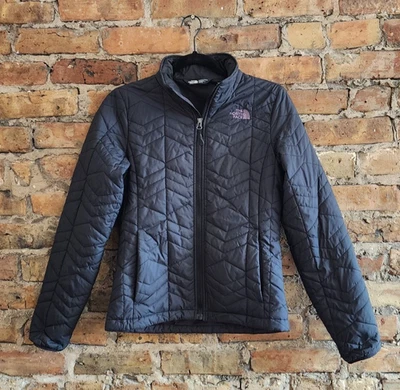 Chaqueta acolchada acolchada acolchada negra XS ligera con cremallera completa usada en excelente estado The North Face para mujer Foto 1 de 4