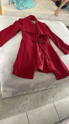 Chaquetón de lana rojo Jessica Simpson, talla 14 Foto 1 de 4
