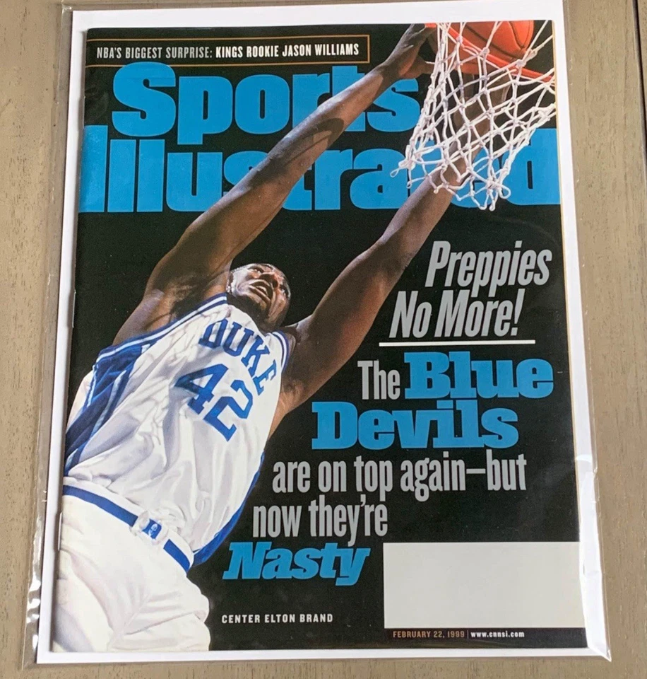 Marca Elton SIN ETIQUETA Duke Blue Devils - Sports Illustrated - 22 de febrero de 1999 Foto 1 de 1