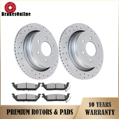 Juego de pastillas de freno trasero con ruedas de 6 tacos aptas para Lincoln Mark LT 2006-2008 Foto 1 de 4