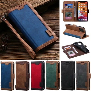 For Samsung Galaxy S24 S23 Ultra S22 Plus S21 Note 20 Leather Wallet Flip Case - Picture 1 of 30