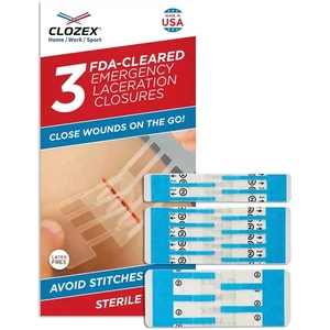 Portable Skin Closure Solutions - 3 Sterile Adhesive Devices for Minor Injuries - Picture 1 of 8