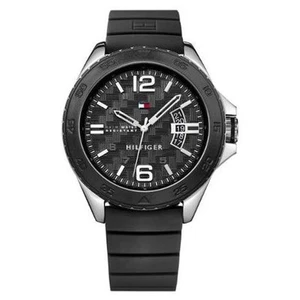 Tommy Hilfiger Black Silicone Men's Watch - 1791203 - Picture 1 of 2