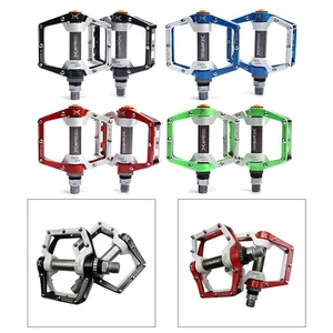 MPEDA Bicycle MTB Road Bike Platform Pedals 9/16" Flat Aluminum Sealed Bearing - Picture 1 of 16