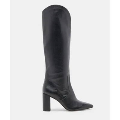 Botas occidentales Dolce Vita de cuero negras punta hasta la rodilla para mujer talla 8,5 NUEVAS Foto 1 de 4