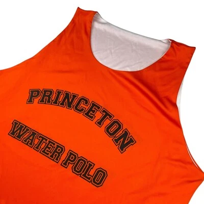 Camisa reversible emitida por el equipo de polo acuático Princeton Tigers naranja/blanco • Grande Foto 1 de 4
