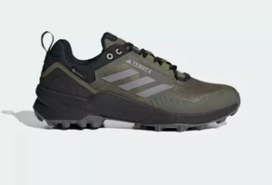 Adidas Terrex Swift R3 Gore-TEX Hiking Shoes Men's Olive Green Low Top NEW - Picture 1 of 6