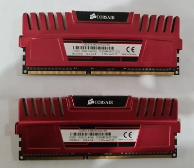 KIT ram 8Gb DDR3 1600Mhz 2 X 4GB Corsair Vengeance RED CMZ8GX3M2A1600C9R - Bild 1 von 2