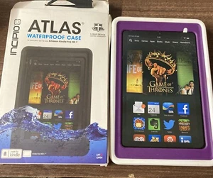 Atlas Waterproof Case For Kindle Fire HD 7 inch By Incipio, White Purple - Picture 1 of 3