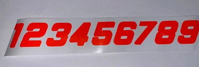 Fluorescent Orange Numbers # 1-9 R/c Cars Vinyl   Stickers Box L2 — 第 1/4 张图片