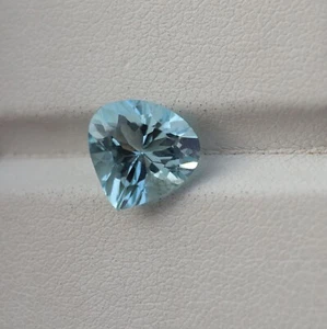 2.3 Cts 9.4x9.6 MM Natural Medium Blue Aquamarine Heart Cut March Birthstone - Picture 1 of 11