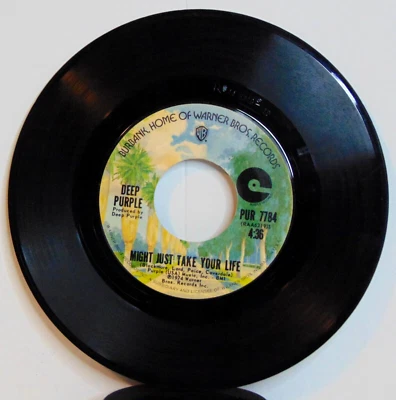Deep Purple – Might Just Take Your Life 1974 Warner Bros. PUR 7784 7" 45 Single - Image 1 of 3