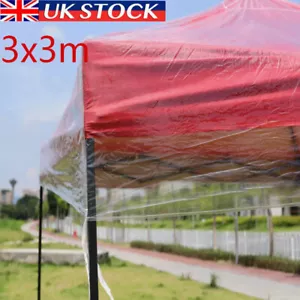 Gazebo Canopy Replacement Covers 3m X 3m Outdoor Gazebo Waterproof Transparent - Picture 1 of 7