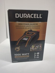 Duracell 1000W Power Inverter 2 AC outlets, 1 Pair of 1.5 Ft 6AWG Input Cables - Picture 1 of 4