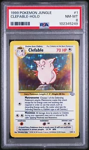 1999 Pokemon Jungle 1/64 Clefable Holo PSA 8 NM-MT - Picture 1 of 2