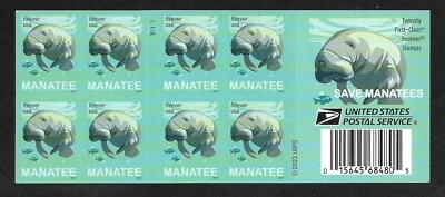 #585  Manatee (forever) 2024-MNH Bkt Pane of 20 - Image 1 of 2