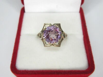 Anillo vintage URSS plata esterlina 875 estrellas, alejandrita, 3,03 gr, anillo talla 6,25 Foto 1 de 4