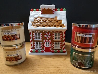 Luminária para casa Bath & Body Works 10" GINGERBREAD com 4 velas de ripas perfumadas - Imagem 1 de 4