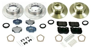 JUEGO DE DISCOS Y PASTILLAS DE FRENO SÓLIDOS DELANTEROS Y TRASEROS LAND ROVER DISCOVERY 200/300TDI - Imagen 1 de 1