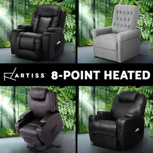 Artiss Recliner Chair Electric Massage Chair Lift Lounge Sofa Leather Armchair - Picture 1 of 76