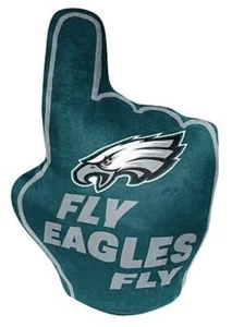 Philadelphia Eagles New NFL Northwest #1 Fly Green Fan Finger Pillow Era Cushion - Picture 1 of 3