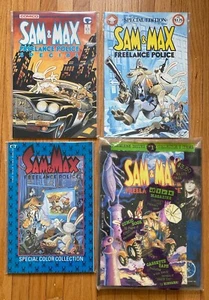 Sam & Max: Freelance Police Comic Book Lot! COMICO, FISHWRAP, EPIC COLOR #1 dirt - Picture 1 of 10