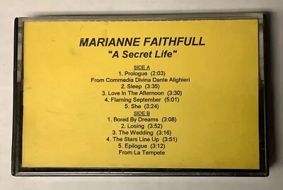 PROMO Marianne Faithfull “A Secret Life” Cassette Island Records Foto 1 de 3