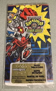 SUPERHUMAN SAMURAI SYBER SQUAD 1994 PLAYMATES Paper Tablecover Birthday Party - Picture 1 of 2