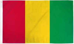 Bandiera Guinea 3x5ft Poly International Guineans Country Bandiera della Guinea - Foto 1 di 3