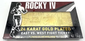 Rocky IV Ivan Drago Gold Plated Ticket limitiert auf 1985 Stück Stallone Dolph - Bild 1 von 2