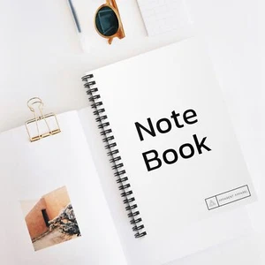 White Spiral Notebook - Ruled Line, That Says "Note Book". - Picture 1 of 6