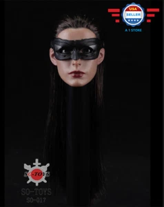 *AUF LAGER* 1/6 Anne Hathaway Kopf Skulptur Maske Catwoman für Phicen weibliche Figur - Bild 1 von 5
