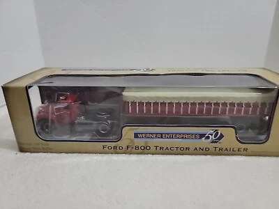 New First Gear Ford F-800 Werner Enterprises 50 years diecast model 1:50 scale - Image 1 of 4