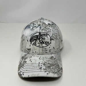 Bass Pro Shops Baseballmütze tarnfarben weiß Herren Einheitsgröße Druckknopflasche bestickt Kappe Logo - Bild 1 von 4