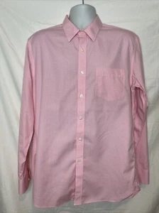J.Crew Thompson Button Down Shirt Men's Large 16.5 Pink Plaid Wrinkle Free 2-ply - Picture 1 of 9