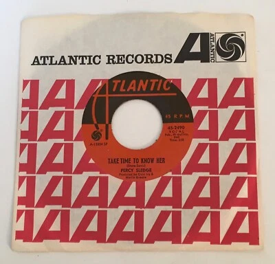 Percy Sledge / Take Time To Know Her / Deep Soul 45 w/ Atlantic sleeve / Mint - Image 1 of 4