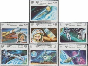 Cambodia 655-661 (complete issue) unmounted mint / never hinged 1985 Space - Picture 1 of 1